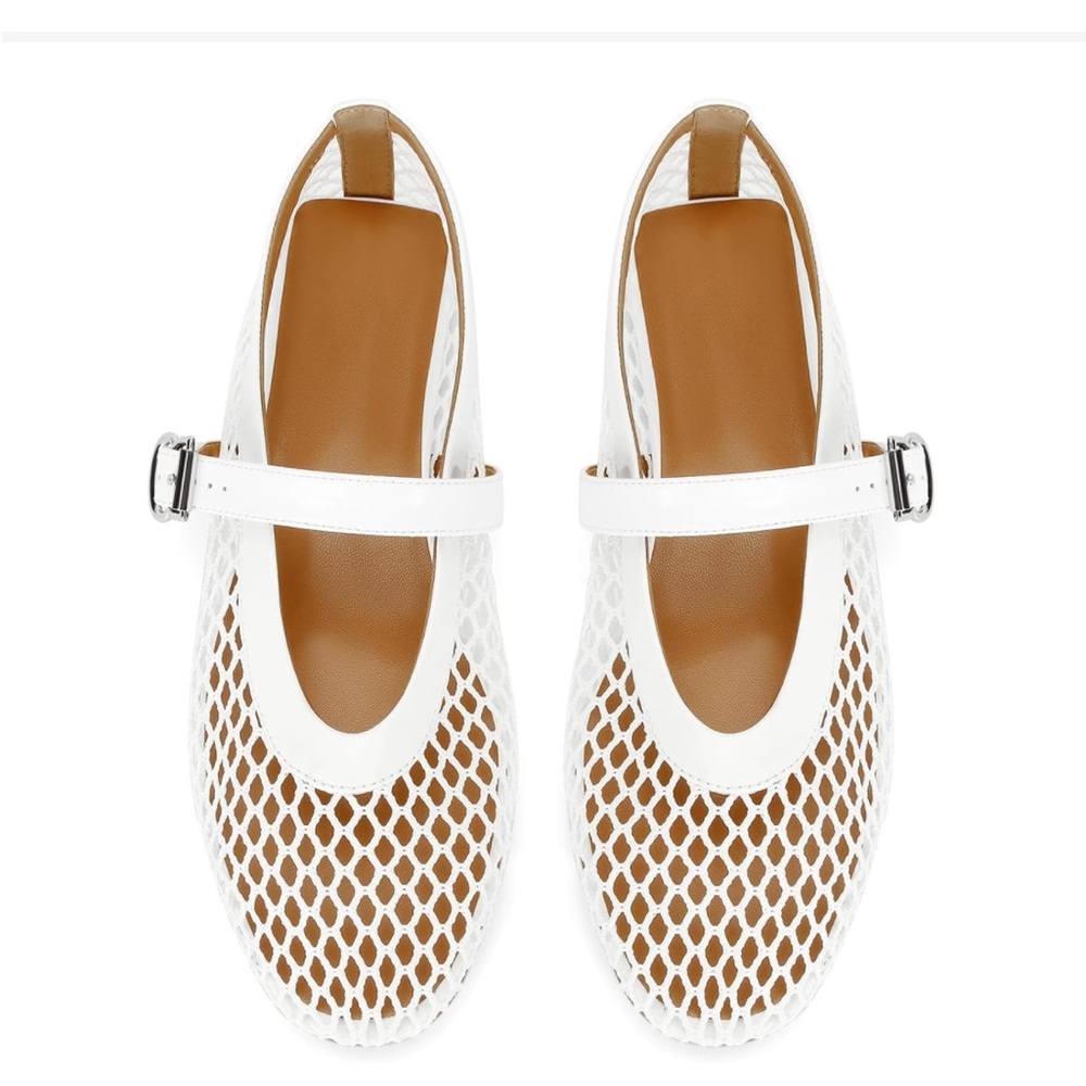 Mesh ballet flats